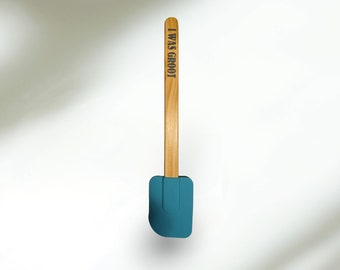 12" turquoise silicone spatula. I WAS GROOT