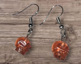 Red Skull earrings
