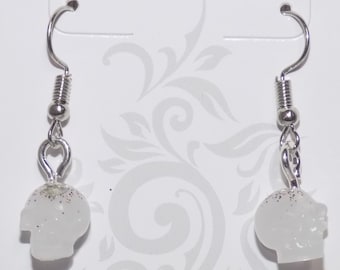 White Skull earrings
