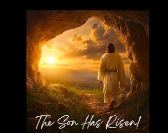 He is Risen PNG | Christian Easter Resurrection Clipart (Digital Download)