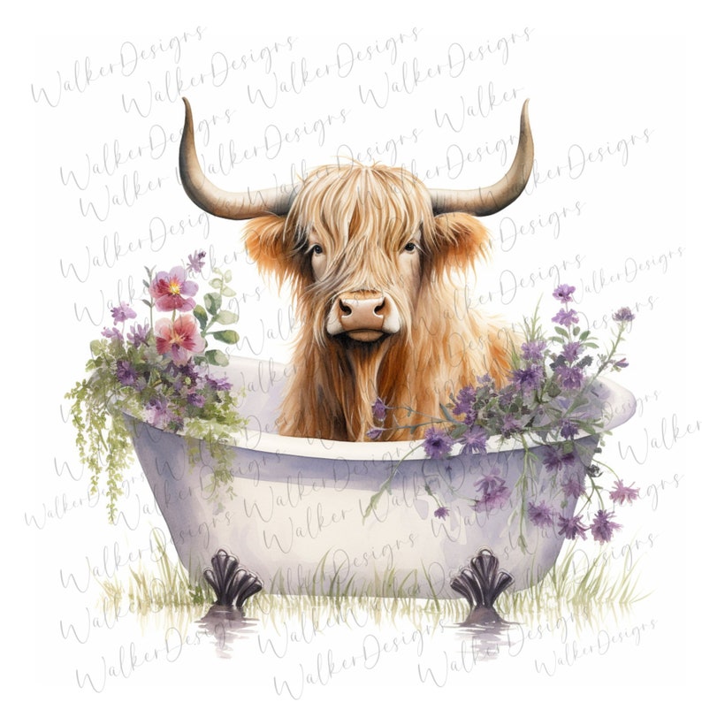 1000 Piece Highland Cow In Bathtub Jigsaw Puzzle | Rustic Bathroom Scene Art Puzzle For Adults 50x70cm