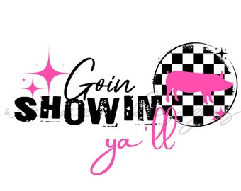 Stock Show Pig PNG, sublimatie van varkensvee (digitale download)