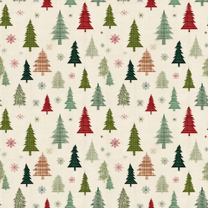 Christmas tree pattern Seamless Digital Papers, Scrapbook Paper, Commercial Use Digital Paper, Holiday Pattern Digital Download. JPGs
