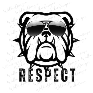PNG file download sublimation Bulldogs School Mascot Dog with aviator sunglasses for basketball football track school activate school spirit