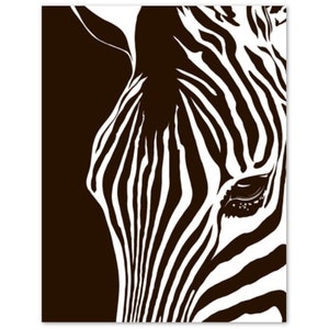 Minimalistische zebrawenskaarten - set van 10 met enveloppen - moderne safari dierenkunst - briefpapier Afrikaanse dieren in het wild - blanco kaarten