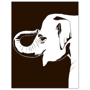 Minimalistische wenskaarten olifant - set van 10 met enveloppen - Safari Wildlife Art - briefpapier Afrikaanse dieren - natuurbehoudscadeau