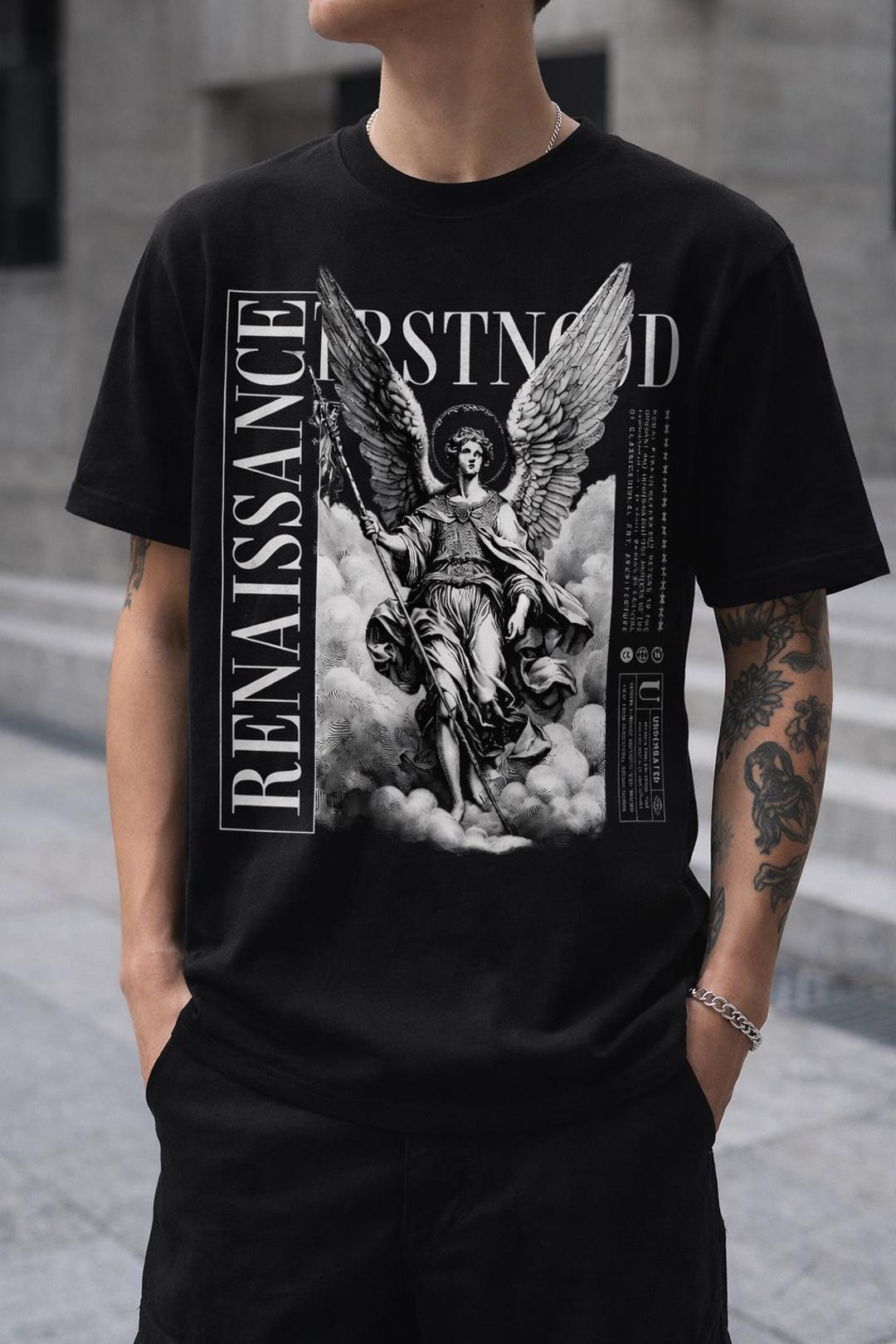 Renaissance Angel Shirt, Gothic Graphic Tee, Classical Art T Shirt ...