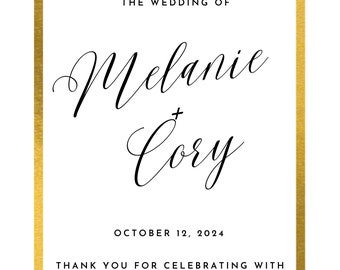 Wedding welcome poster