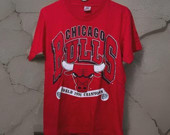 90s Vintage Chicago Bulls 1991 NBA Finals World Champs Champions