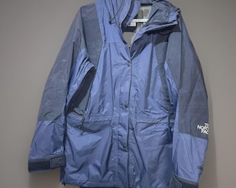 The North Face Jacket Womens L Navy Black Gore-tex Hooded Waterproof Shell