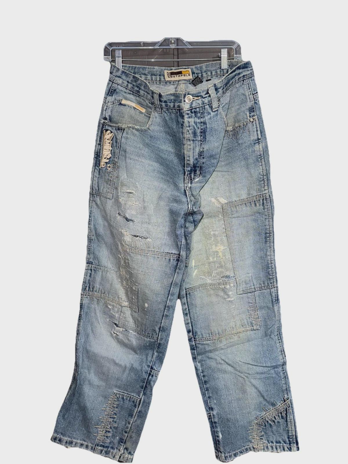Vtg Y2k Southpole Baggy Jeans 36x34 Wide-leg Grey Jesse Pinkman