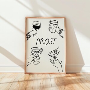 German Bar Print – Beer Lover Print, Bar Cart Decor, German Home Bar Sign, Oktoberfest Poster, Prost Printable, Digital Download