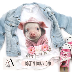 Cute Pig Sublimation PNG | Piglet PNG