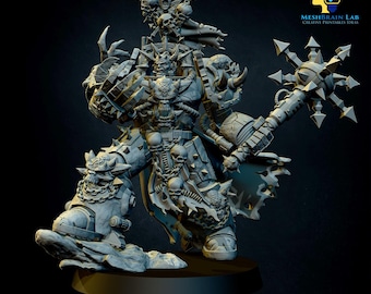 Chaos Terminator Lord from MeshBrainLab/Wargame Miniature+ Free Base