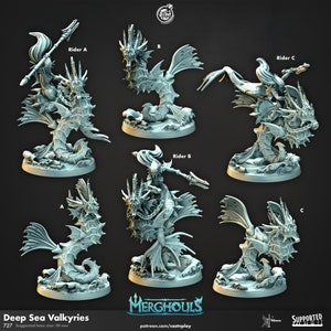 Deep Sea Valkyries par CastnPlay (No. 727) Miniature de table, Merghouls/ 6 figurines + bases gratuites