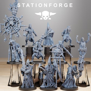 Corrupted Guards Fanatics from StationForge/Tabletop, Wargame Miniature/10Figures + Free Bases