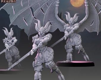 Vampire Valkyrie - 2handed Sword from Across the Realms, Wargame Miniature+ Free Base