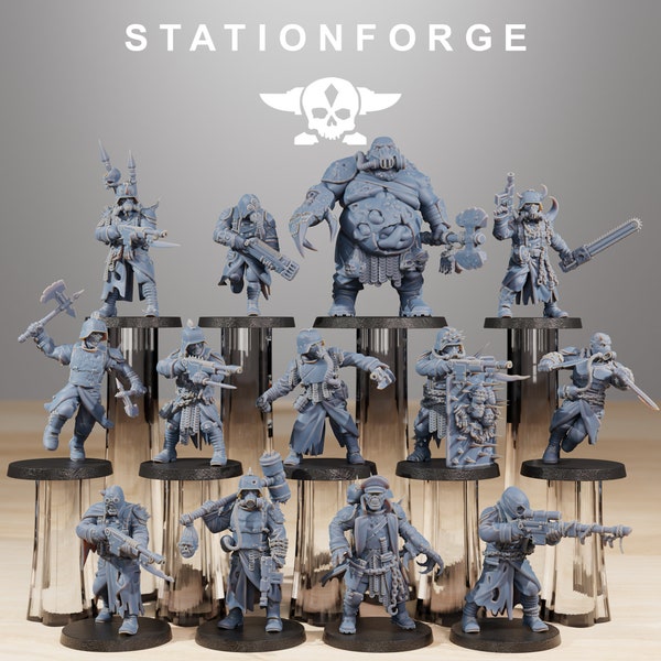 CorruptedGuards from StationForge/13 Miniatures +Gratis Bases