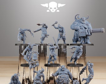 Corrupted Guard Walkers from StationForge/11 Miniatures +Gratis Bases