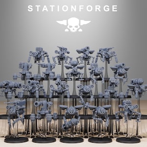 Scavenger_Drones from StationForge/20 Miniatures +Free Bases