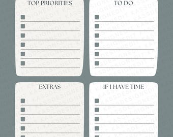 Lista de Tarefas Prioritárias para Imprimir | Planejador de Tarefas Moderno e Limpo em PDF