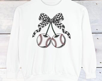 Baseball Cherries Comfort Color Sweatshirt