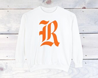 Old School R front, Small Fighting Stinger on back Comfort Colors Sweater