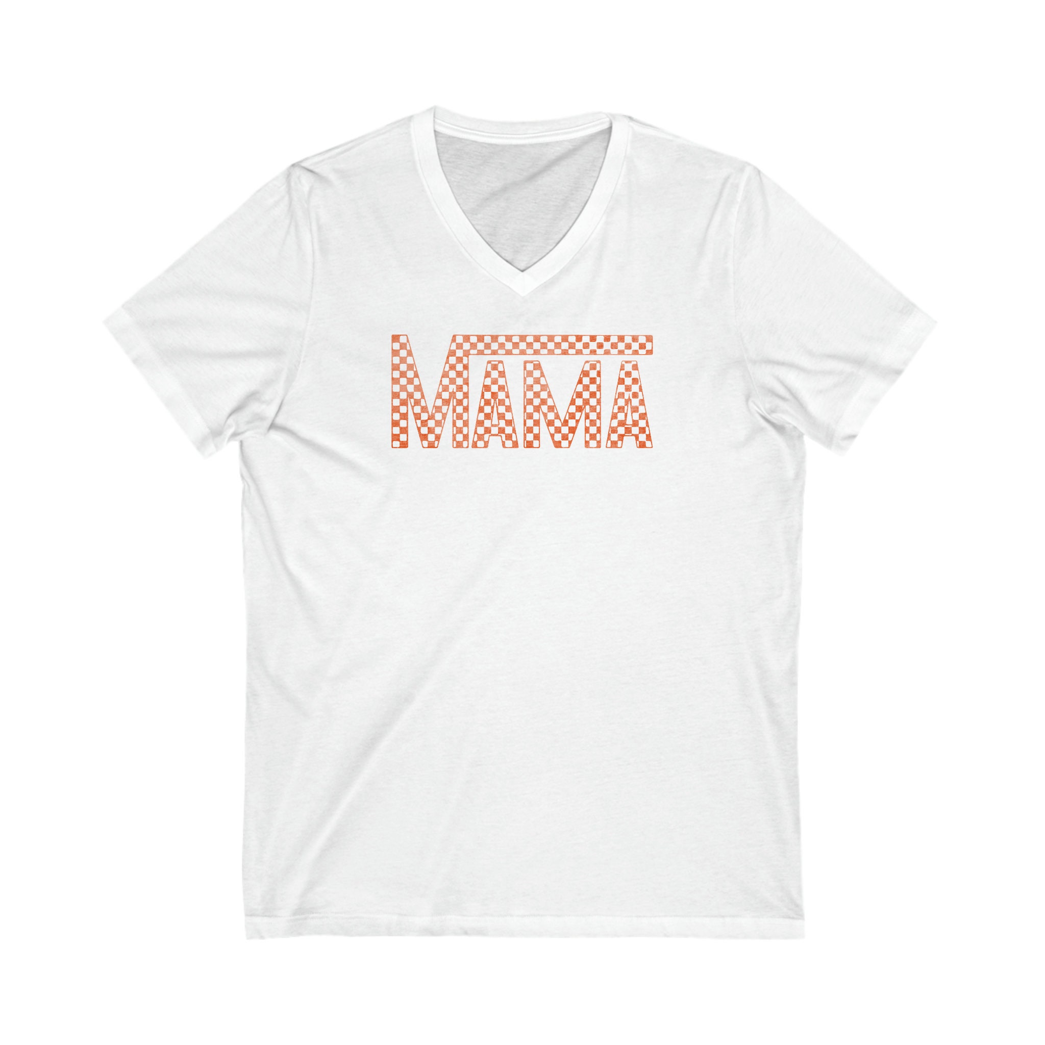 その他 Orenge Mama Orange Mama Checkered Mama V Neck - Etsy