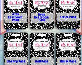 Teacher Hall Pass Set