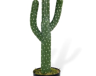 Artificial Cactus Plant Fake Tree with Flower Pot, Green Plant Potted Plants for Living Room Office Greening Decor (Size : 67cm) (20cm B)