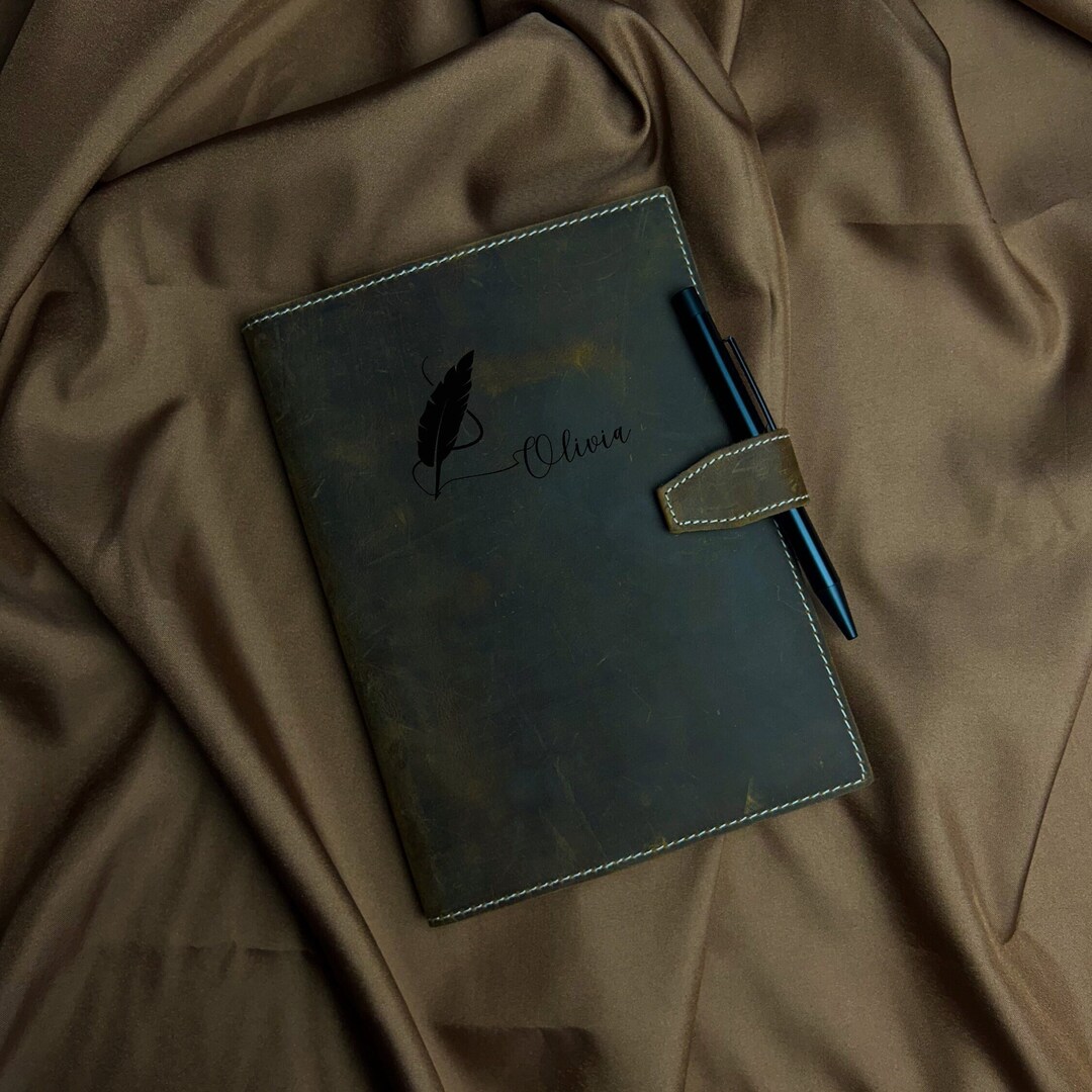 A5 Leather Notebook Cover Engraved Notebook Cover Journal Etsy