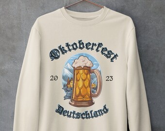 2023 German Oktoberfest Sweatshirt, Munich Deutschland Sweater, Germany Sweatshirt, Retro Style Crewneck, German Beer Stein crewneck