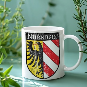 Nuremberg Germany Mug, German Eagle Coat of Arms, Deutschland Souvenir, Nurnberg, Munich, Berlin, Gift for Him, Father&#39;s Day, Coffee Cup