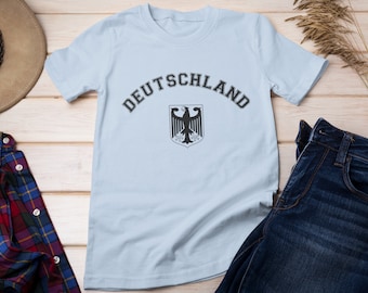 Germany Shirt, Deutschland, German Gift Idea, Souvenir, Coat of Arms, Retro Varsity Design