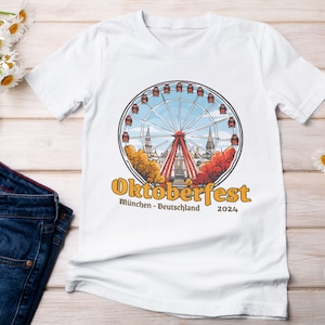 2024 Germany Oktoberfest Shirt, München Deutschland, Bavaria, Retro Ferris Wheel Munich, Beer Festival, Souvenir Gift for him, Gift for her