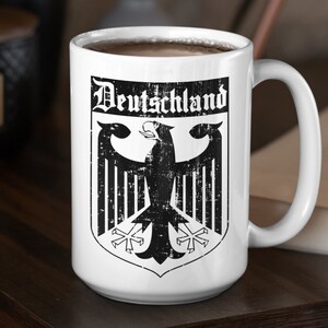 Germany Mug, Deutschland Eagle Coat of Arms, German Souvenir, Oktoberfest, Munich, Berlin, Dresden, Gift for Him, Father&#39;s Day, Coffee Cup