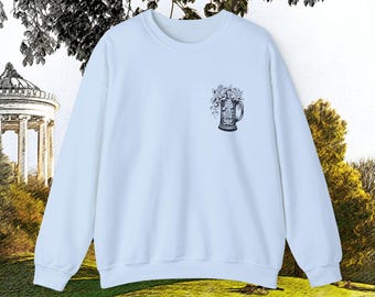 Germany Oktoberfest 2024 Sweatshirt, Munich Deutschland Sweater, Germany Sweatshirt, Classic Tattoo Styling, Beer Stein and Roses, Crewneck
