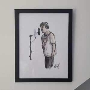 The Singer, Water Color and Charcoal Prints