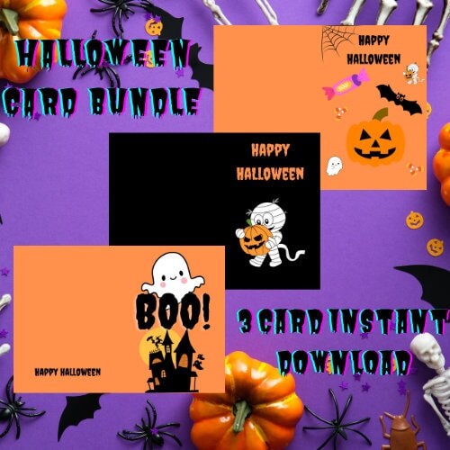 Digital Halloween Card Printable Printable Halloween Card Printable ...