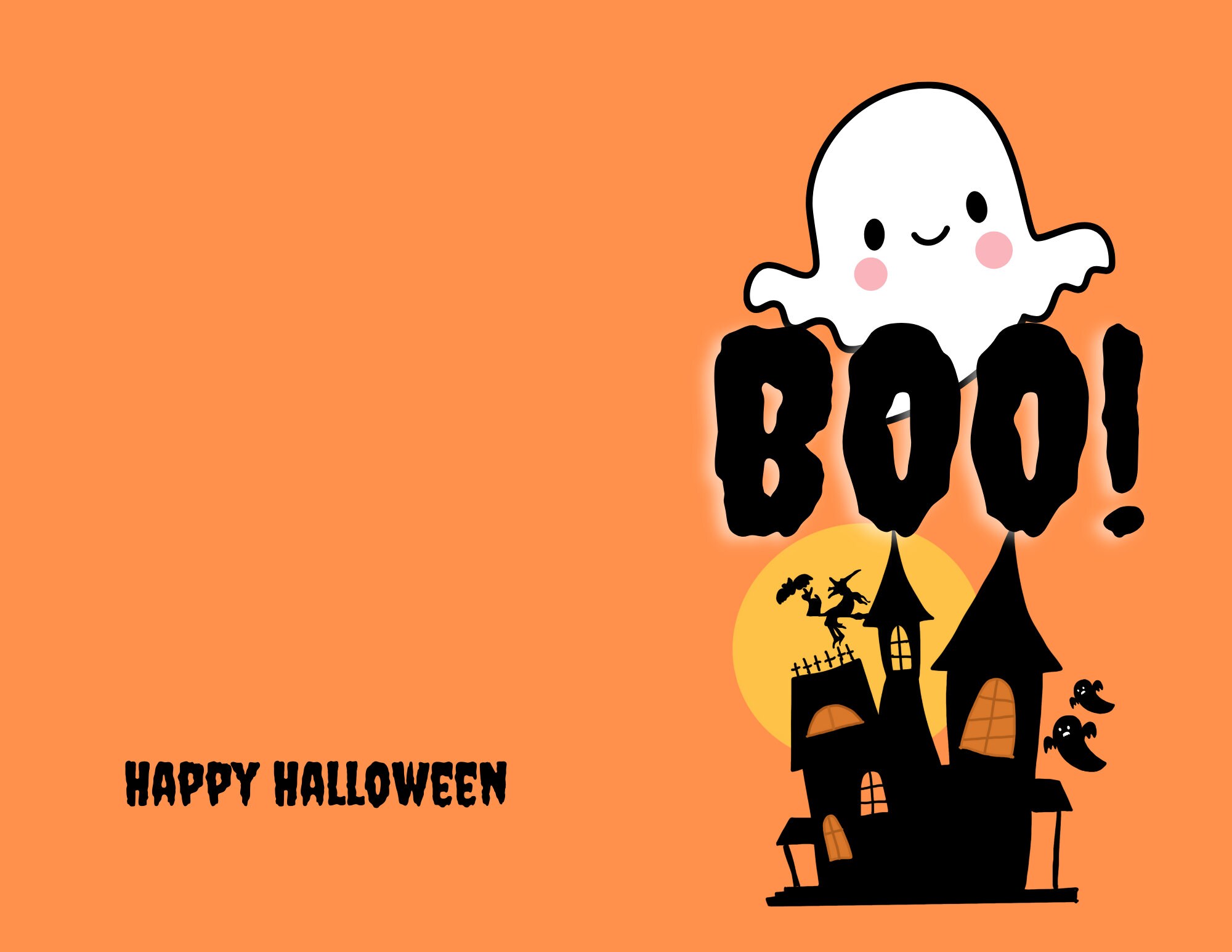 Digital Halloween Card Printable Printable Halloween Card Printable ...