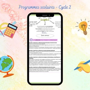 Fiches programmes scolaires Cycle 2 image 3