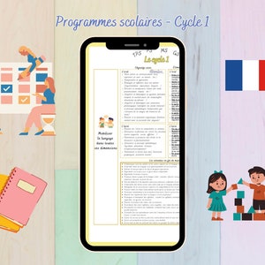 Fiches programmes scolaires Cycle 1 image 3