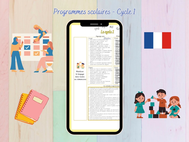 Fiches programmes scolaires Cycle 1 image 3