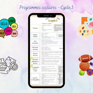 Programmes scolaires Cycle 3 Nouveaux programmes 2023 image 3