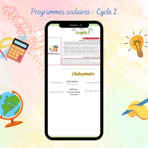 Fiches programmes scolaires Cycle 2 画像 2
