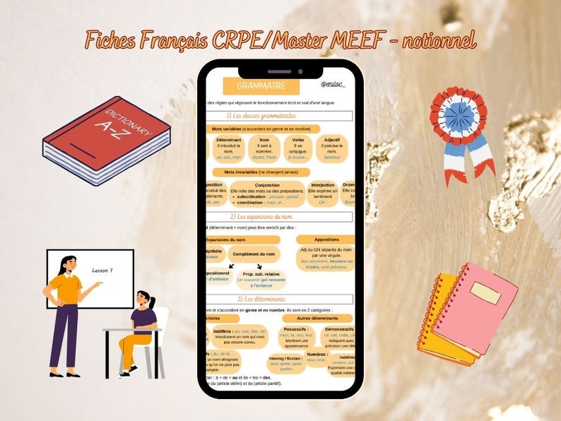 NEW Fiches bases Français CRPE, master MEEF image 1