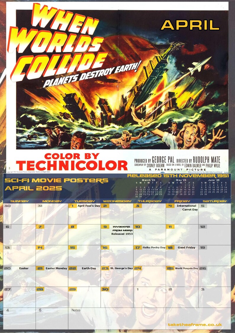 SCIFI MOVIE Posters Calendar 2025 A3 Size in Stock Order Now Etsy