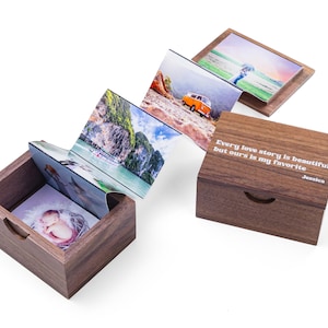 Personalizowane pudełko na album ze zdjęciami, pudełko na pamiątki z okazji Dnia Ojca, ręcznie robiony prezent, prezent dla niego