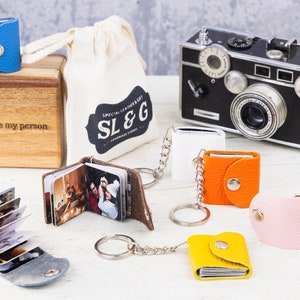 Llavero con foto de primer cumpleaños, llavero de cuero con 12 fotos, llavero con foto personalizado, regalos con fotos personalizados