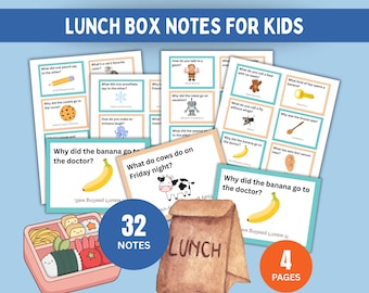 Lunch Box Notes, Lunch Box Jokes, Printable Lunch Notes for Kids, Cute Lunchbox Notes, Lunchbox Notes, Back To School Lunch Notes for Kids